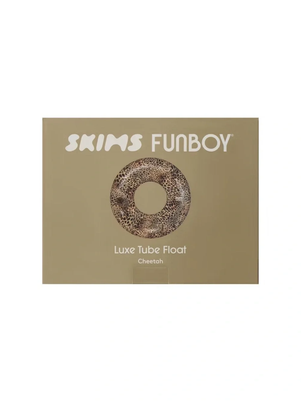 Skims x Funboy Embossed Tube Float In Cheetah Skin Print